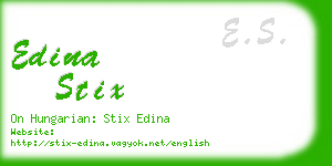 edina stix business card